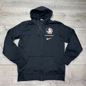 Florida State Seminoles Hoodie Mens Small Black NCAA Football Nike Therma Fit
